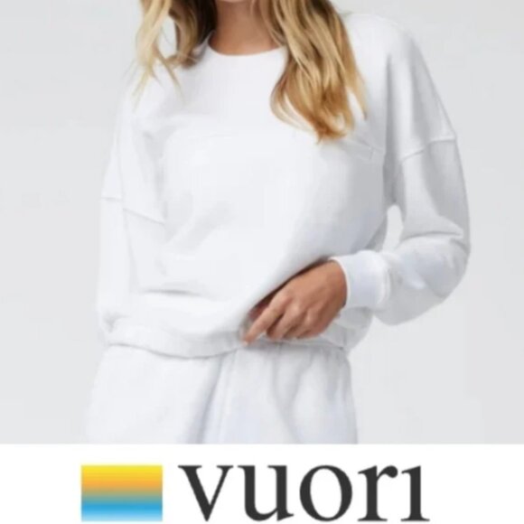 Vuori Women’s Sedona Sport Crew Sweatshirt Shade White Size L Retail $128.00 - Picture 5 of 11